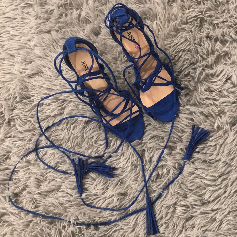 Brand new blue high heels